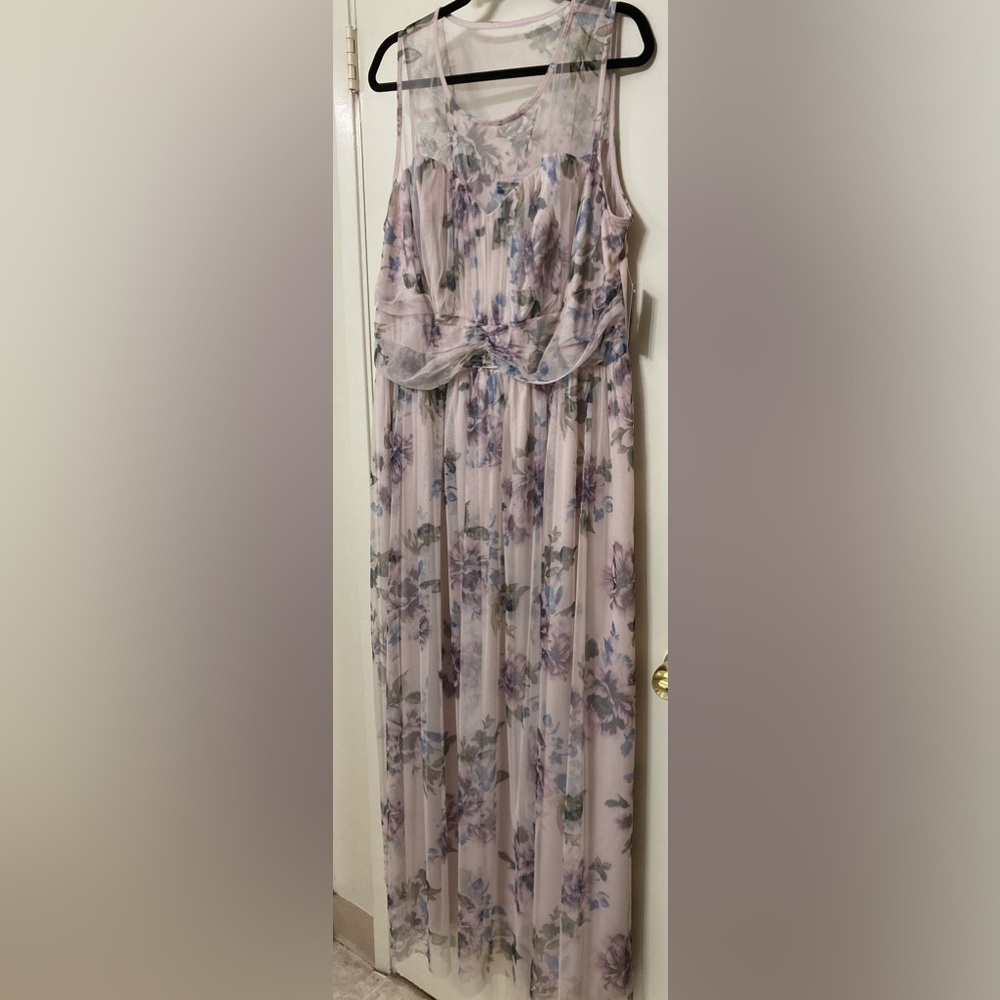 Candalite Women’s Floor Length Floral Dress 2X